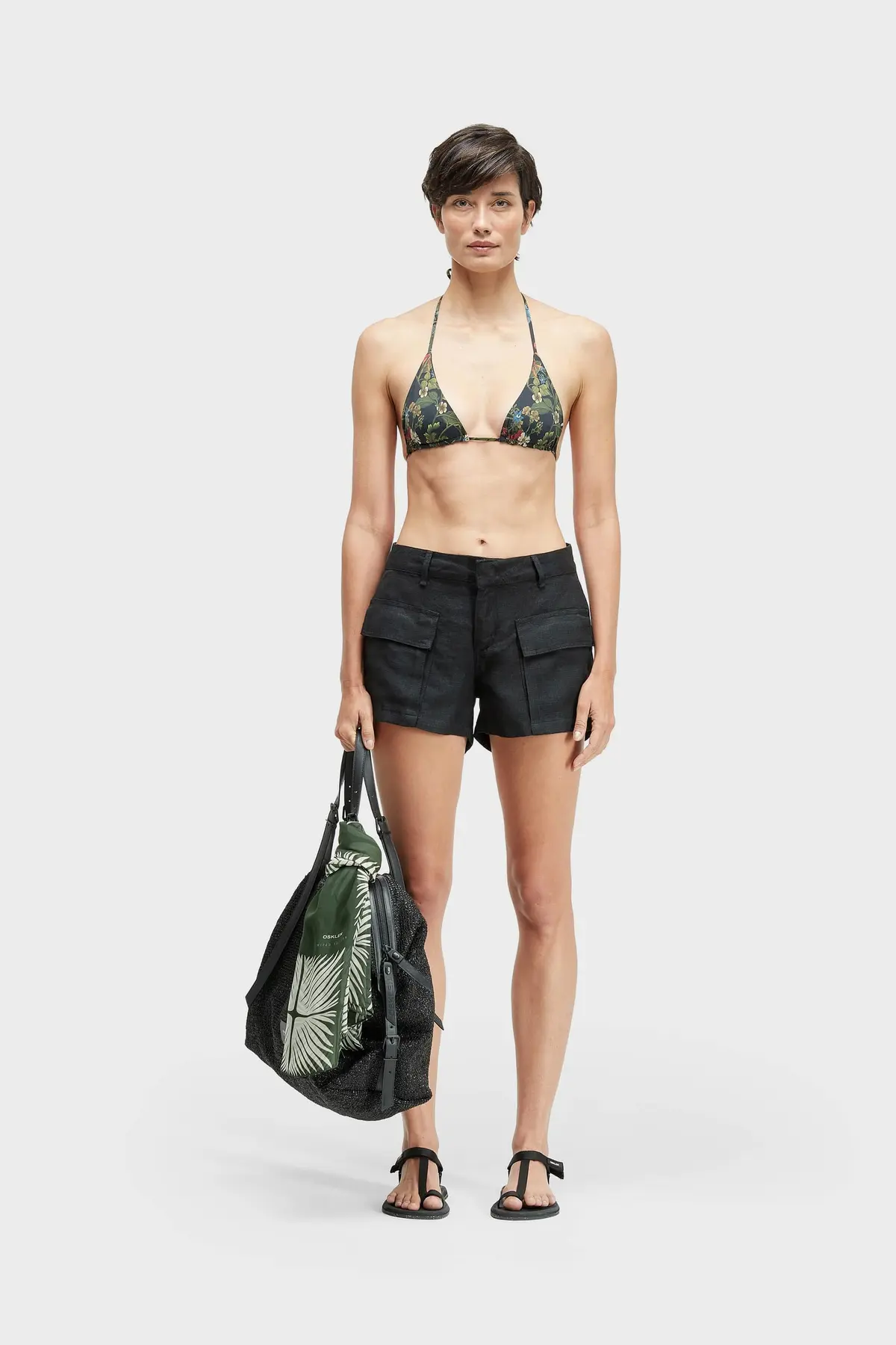 Short Bolsos Linho