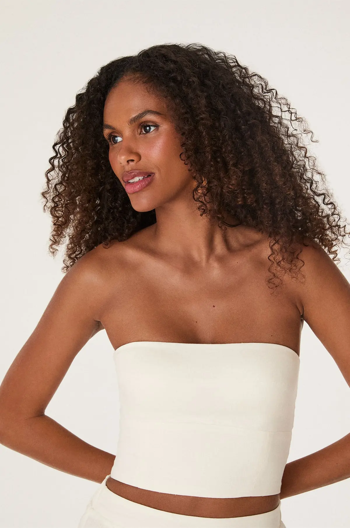 Top Danna Off-White de Linho