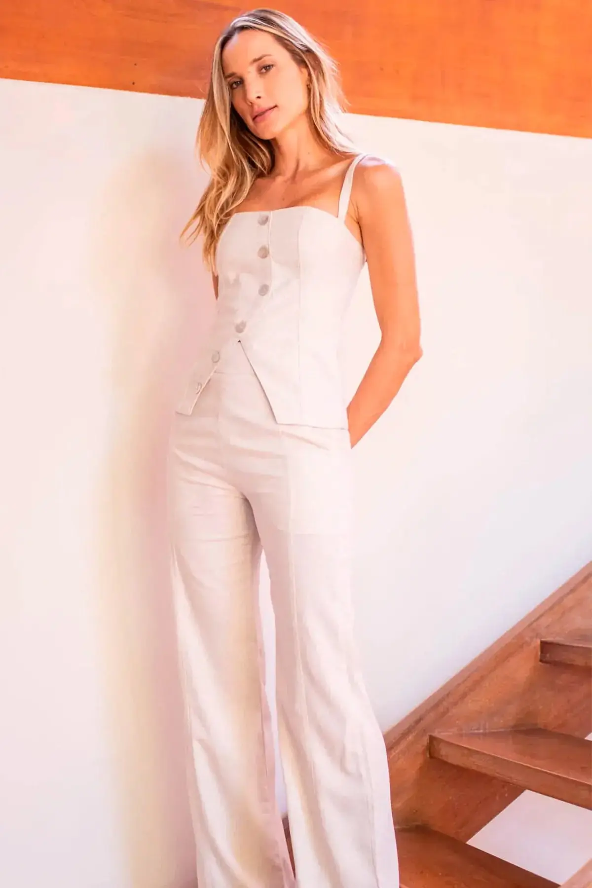 Calça de Linho Natural Gisela