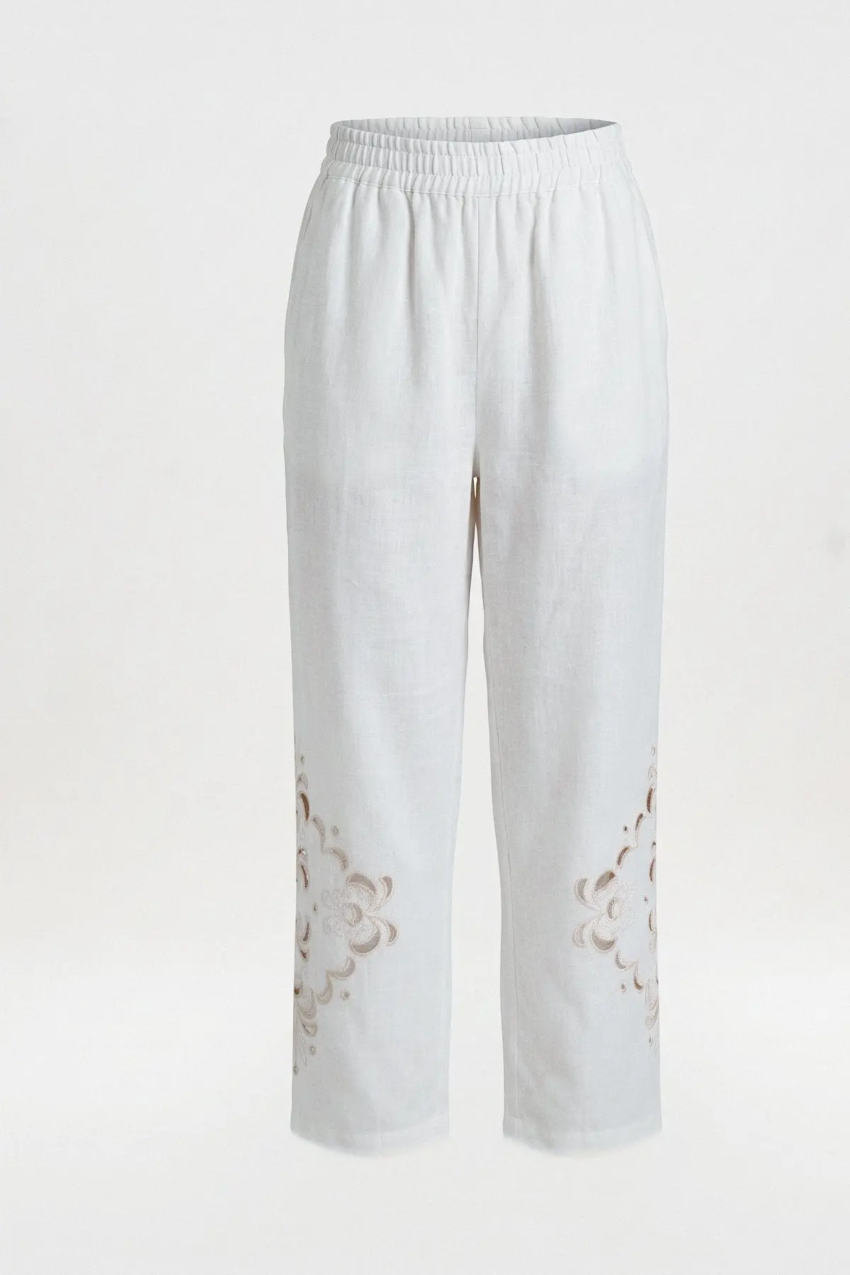 Calça Guadalupe Branca de Linho