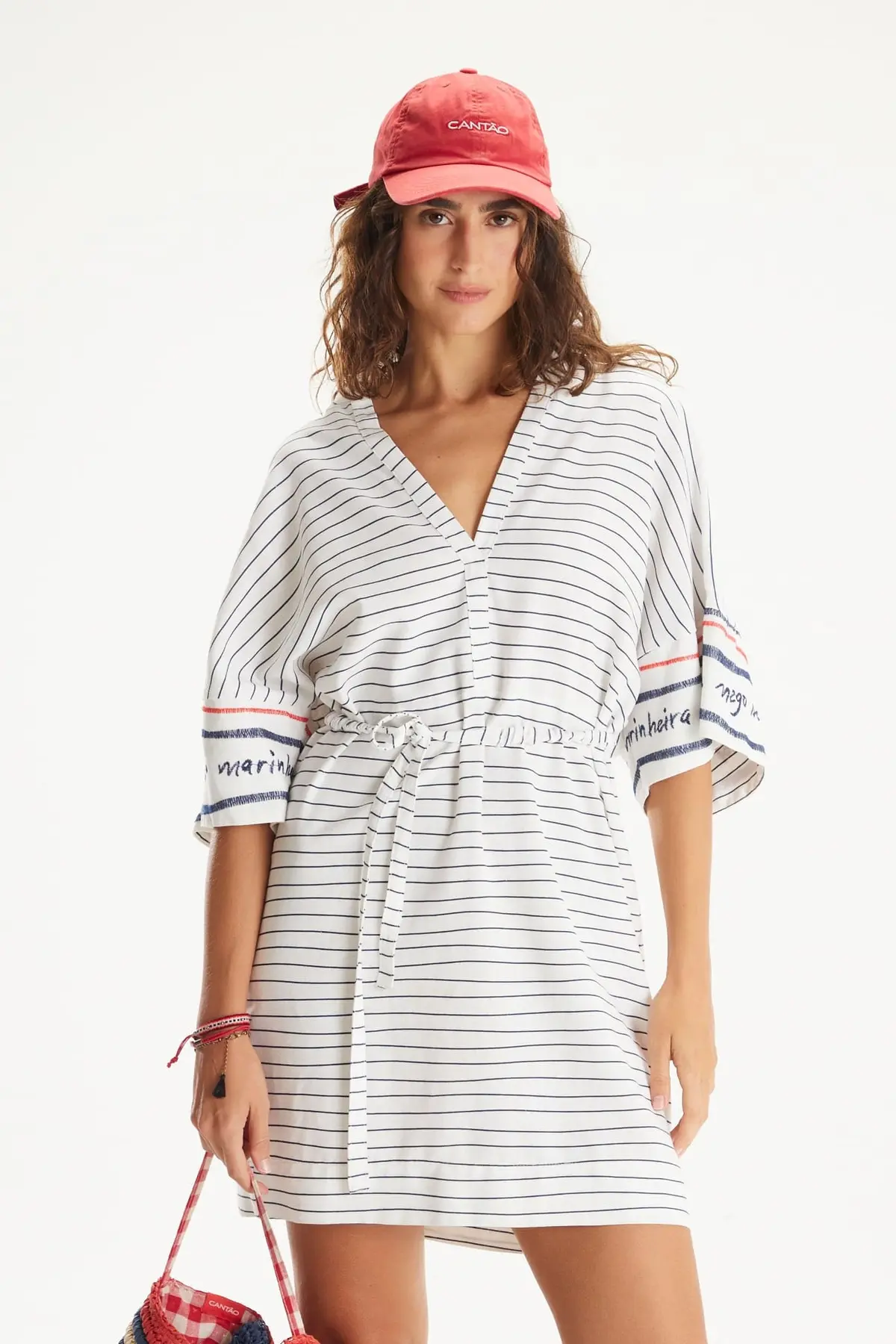Vestido Linho Estampado Marinheiro Sol
