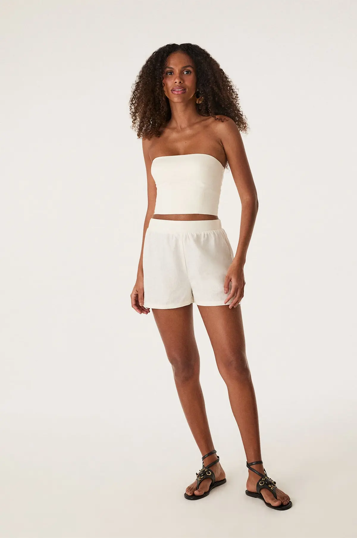 Short Danna Off-White de Linho