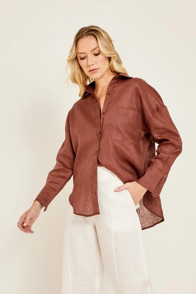 Camisa de Linho Over