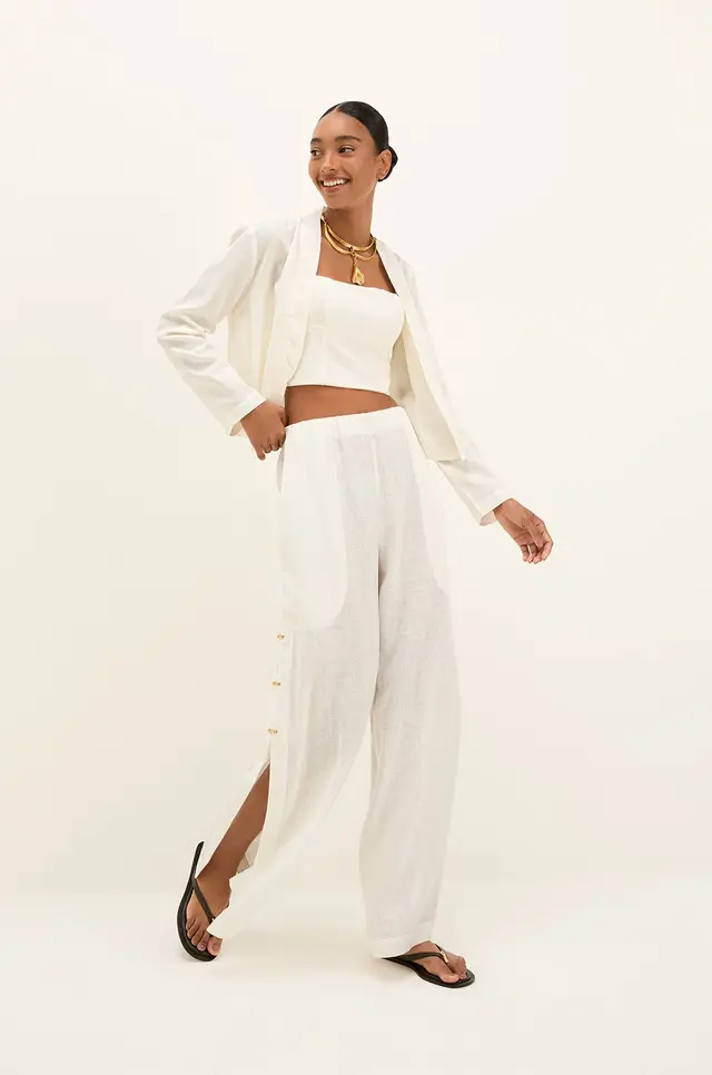 Casaco Ceci Off-White de Linho