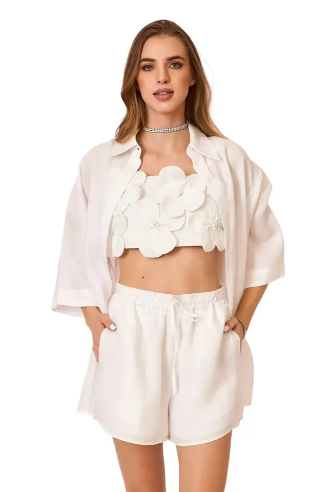 Shorts Serena 100% Linho Europeu