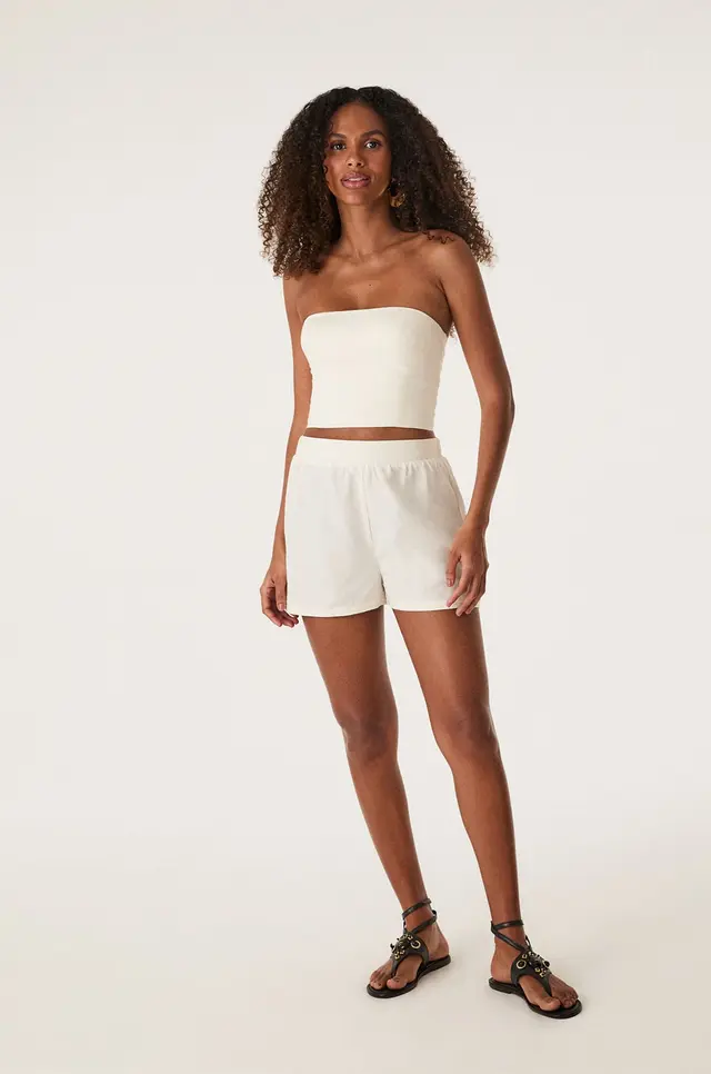 Short Danna Off-White de Linho